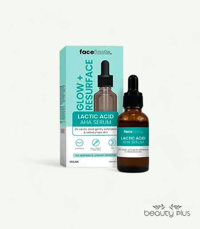 Face-Facts-Glow-Resurface-Lactic-Acid-AHA-Serum-30ml-beautyplus.webp Face Facts Glow & Resurface Lactic Acid AHA Serum-30ml - Image 1
